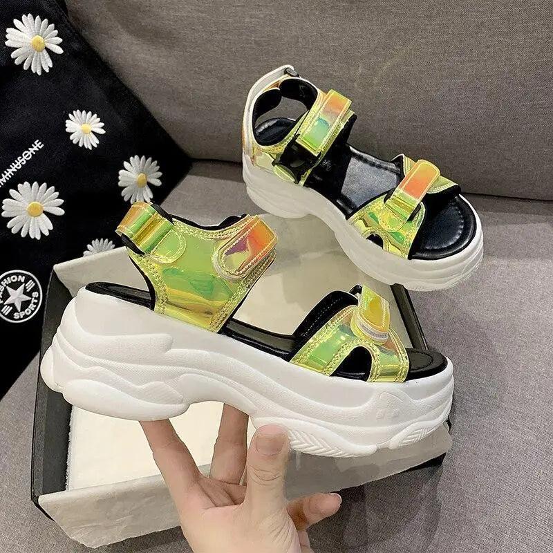 Sporty Women's Colorful Sandals, Y2K Fashion Beach Sandals