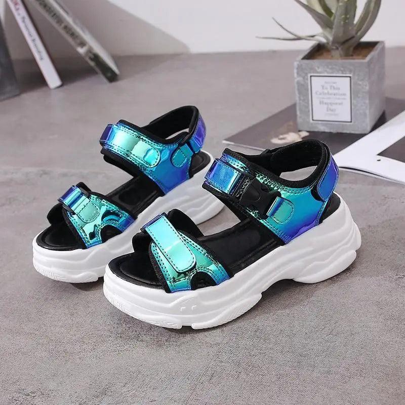 Sporty Women's Colorful Sandals, Y2K Fashion Beach Sandals
