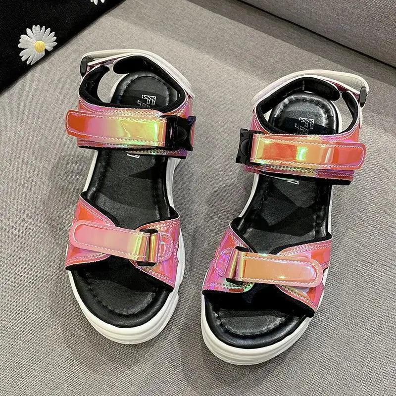 Sporty Women's Colorful Sandals, Y2K Fashion Beach Sandals