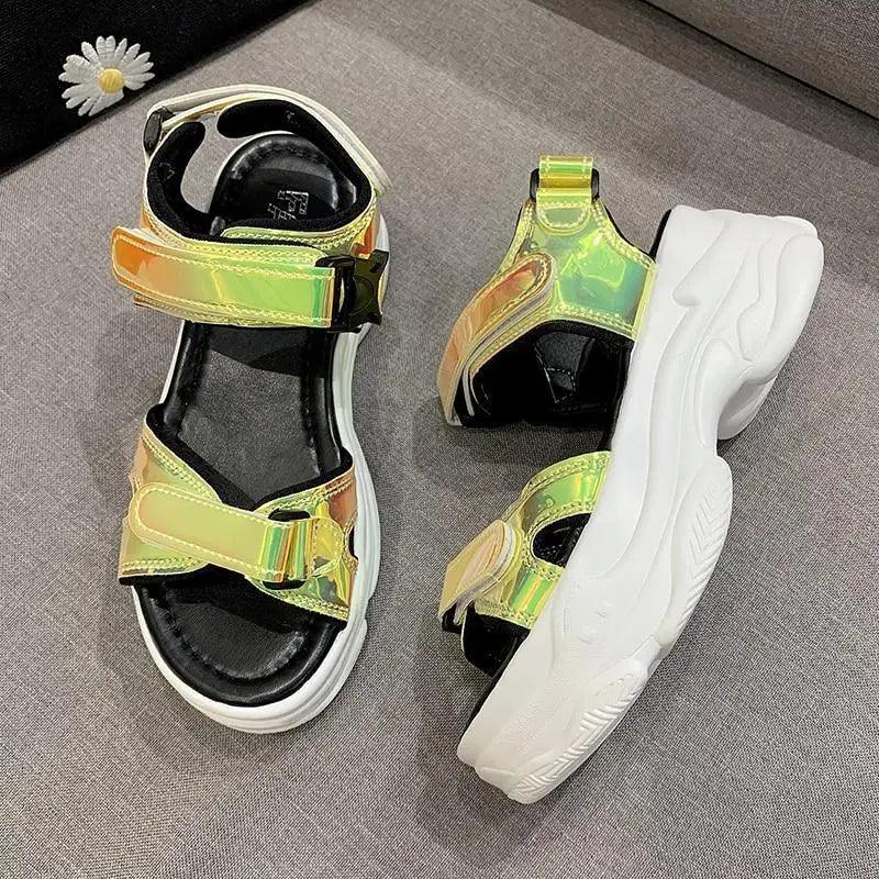 Sporty Women's Colorful Sandals, Y2K Fashion Beach Sandals