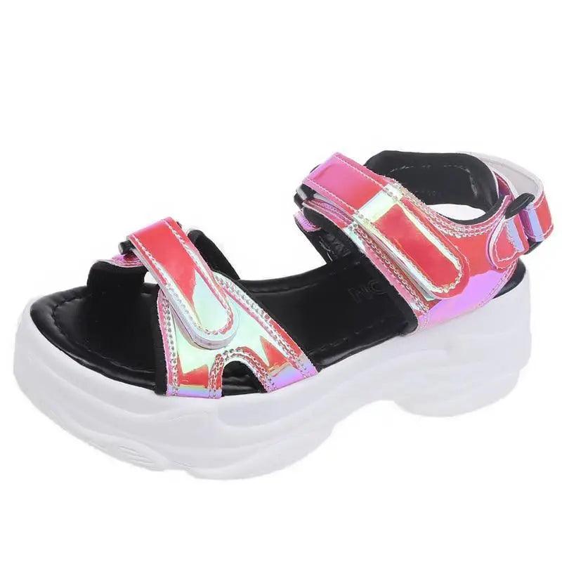 Sporty Women's Colorful Sandals, Y2K Fashion Beach Sandals