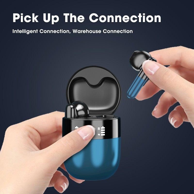 Wireless Bluetooth 5.0 Sweatproof Earbuds with LED Charging Case