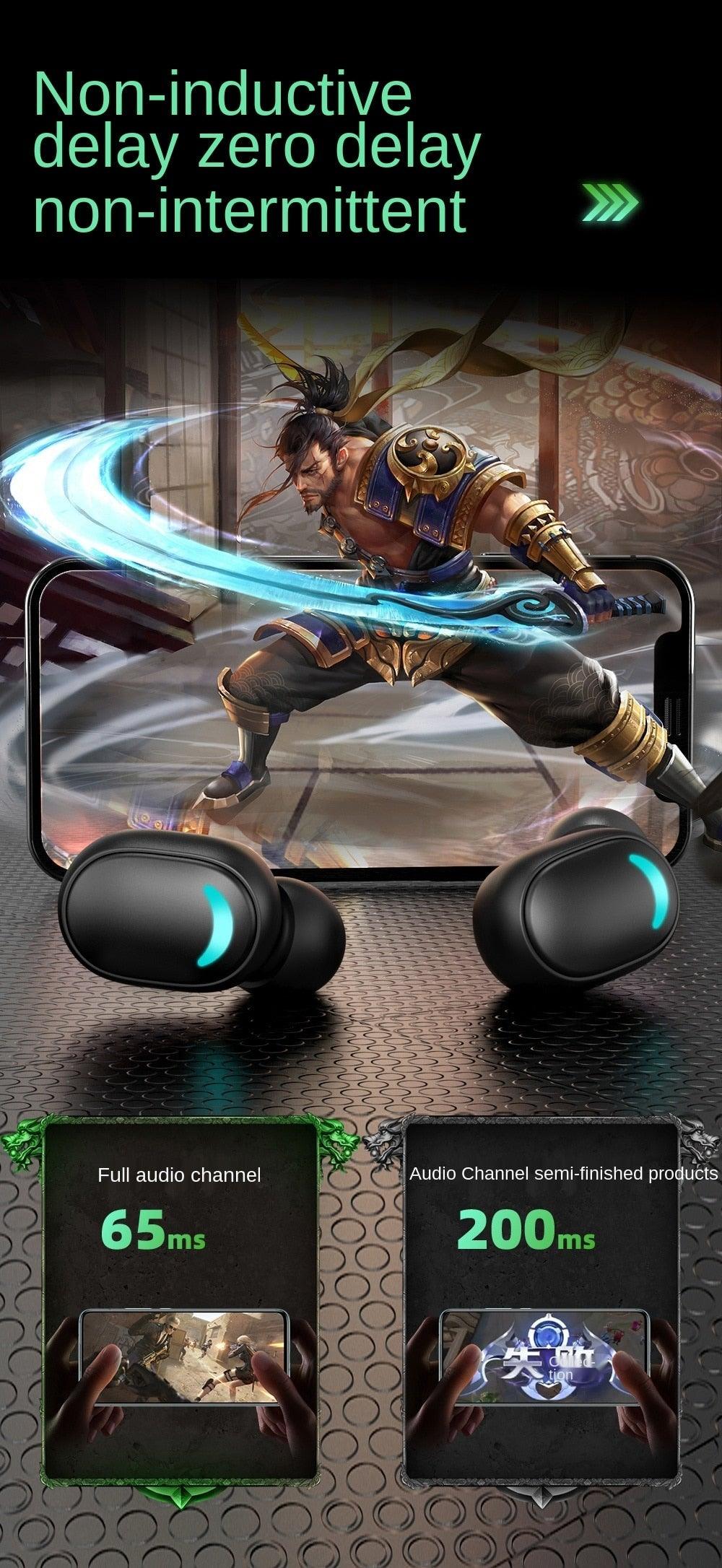 Bluetooth 5.1 Wireless Earbuds with LED Display & Charging Case
