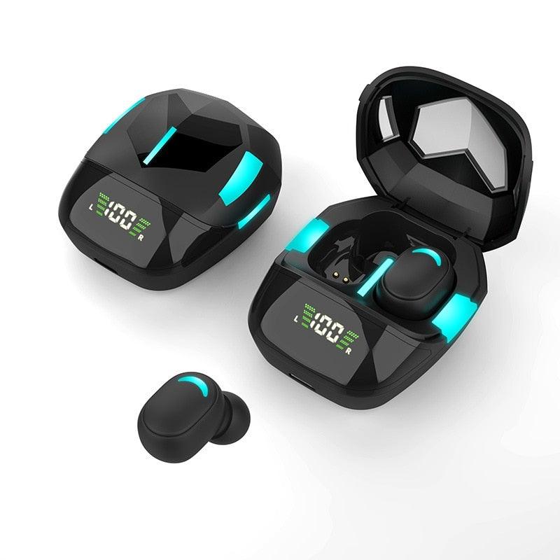 Stevvex wireless sweatproof earbuds with LED charging case for sports and gym workout