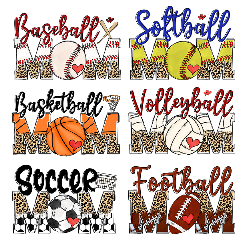 Sports Mom Sketched Tee OR Sweatshirt - MULTIPLE SPORTS