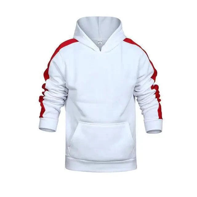 Men's Casual Solid Color Crew Neck Hooded Sweatshirt