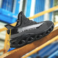 Men's White Blade Sole Running & Casual Gym Sneakers