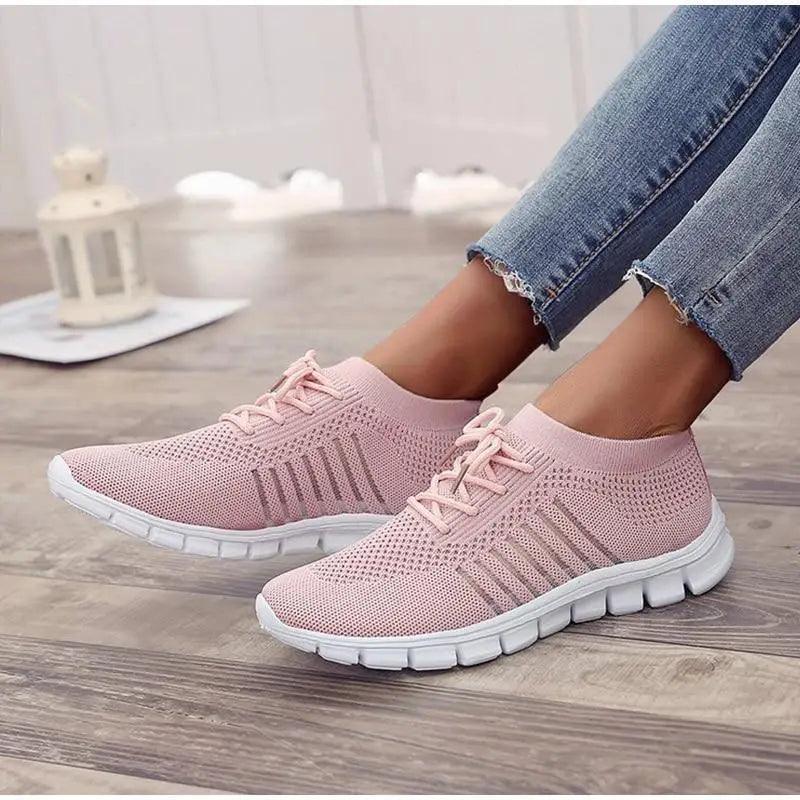 Stevvex women's lightweight stretch mesh sneakers in a breathable summer casual design