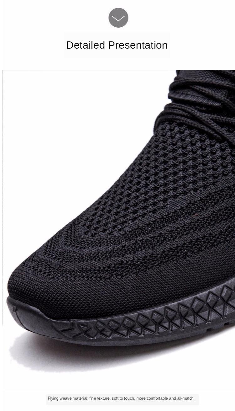 Men's White Mesh Breathable Fashion Sneakers Lightweight Trainers