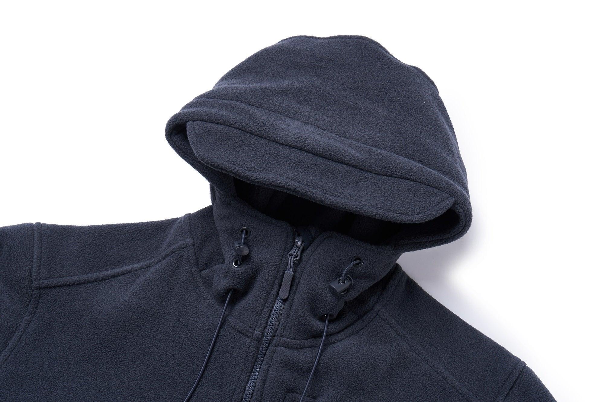 Men’s Tactical Waterproof Fleece Hooded Jacket Windproof Outdoor