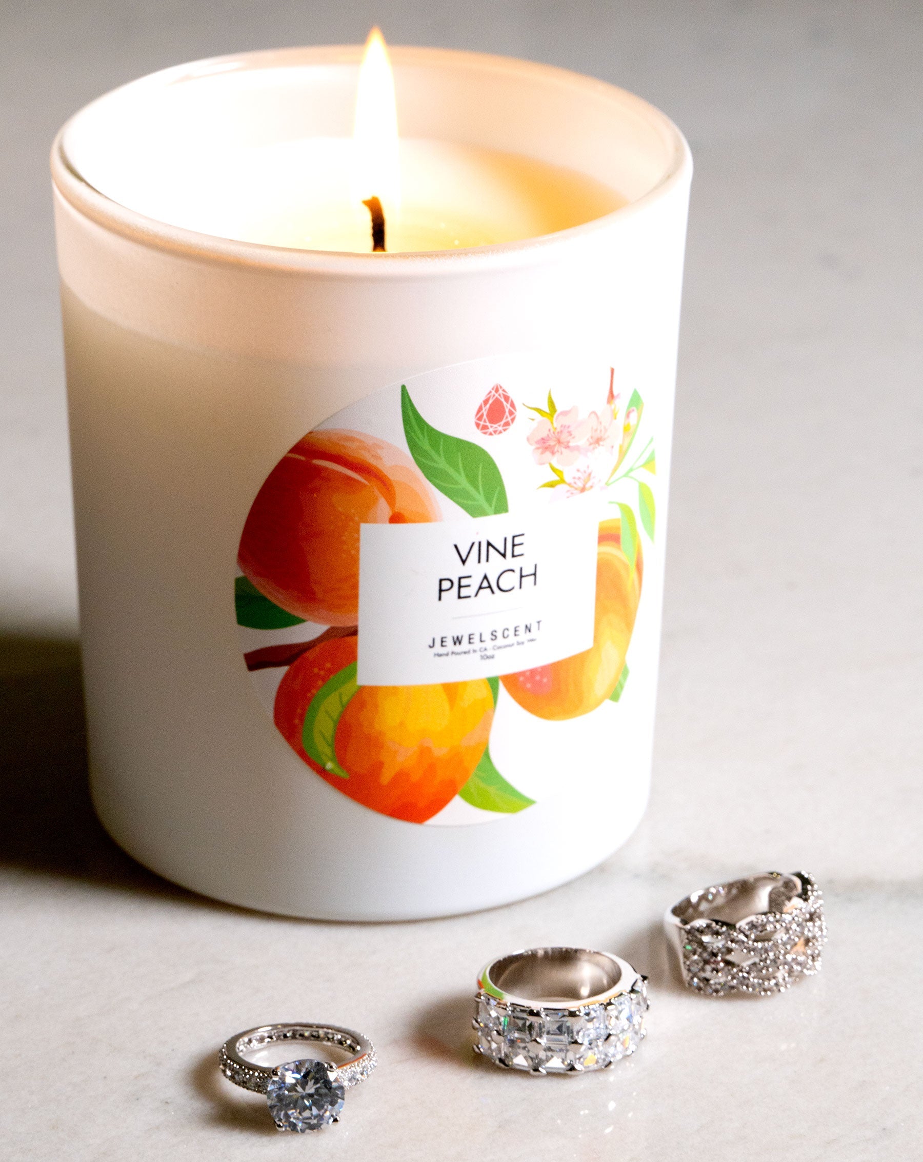 Vine Peach 10oz Mystery Jewelry Candle