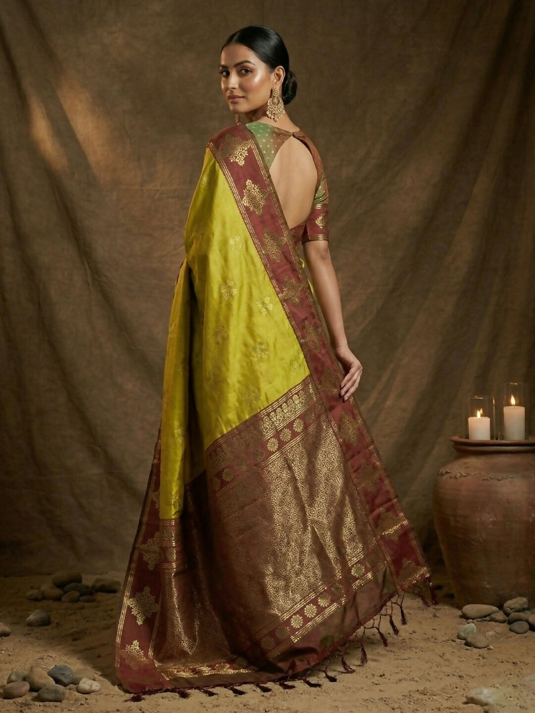 Mustard Soft Silk Saree with Matching Blouse Piece