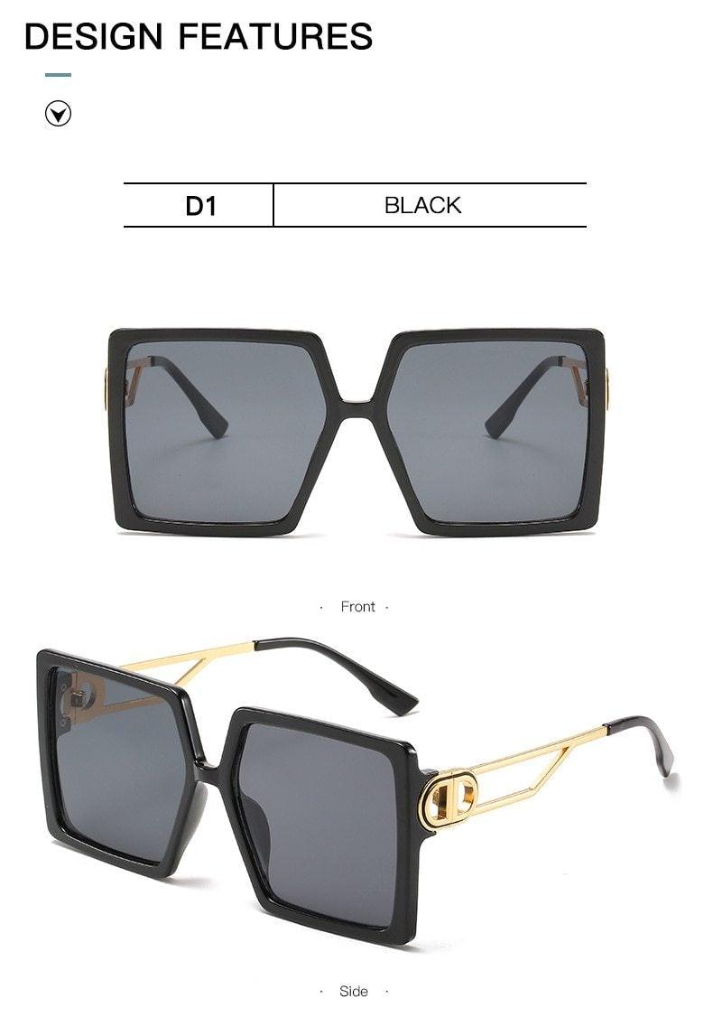 Oversized Flat Top Square Fashion Sunglasses for Women & Men