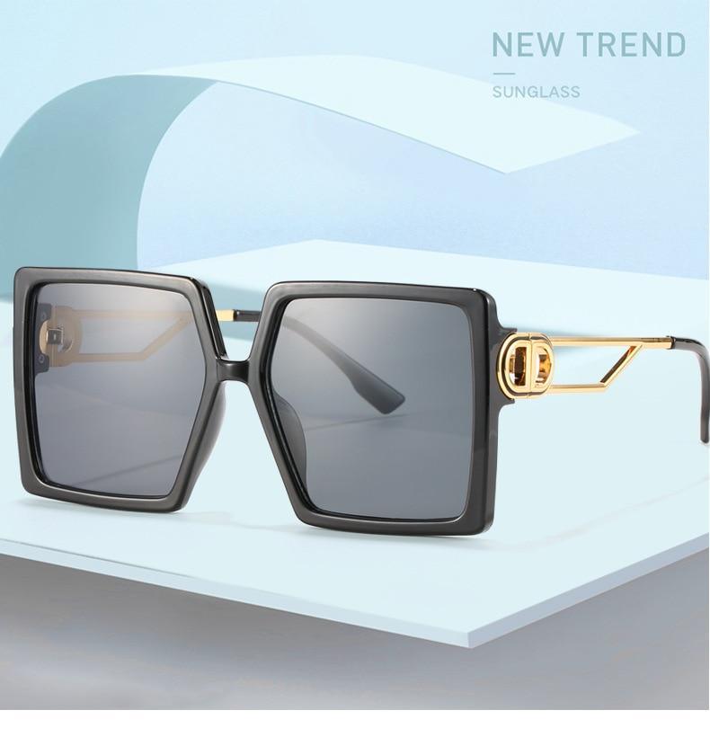 Oversized Flat Top Square Fashion Sunglasses for Women & Men