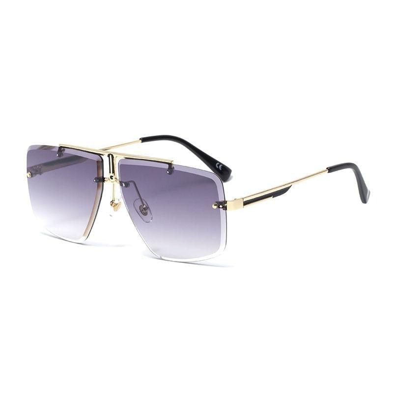 Oversized Frameless Square Gradient Sunglasses Street Style
