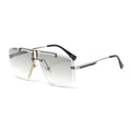 Oversized Frameless Square Gradient Sunglasses Street Style