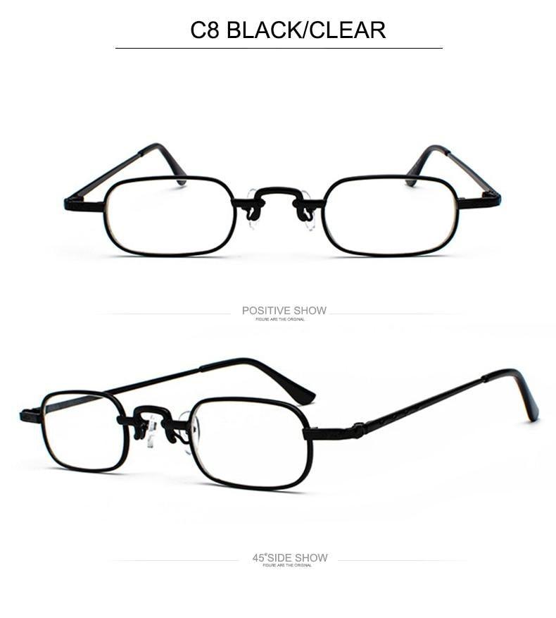Unisex Minimalist Rimless Square Sunglasses for Streetwear