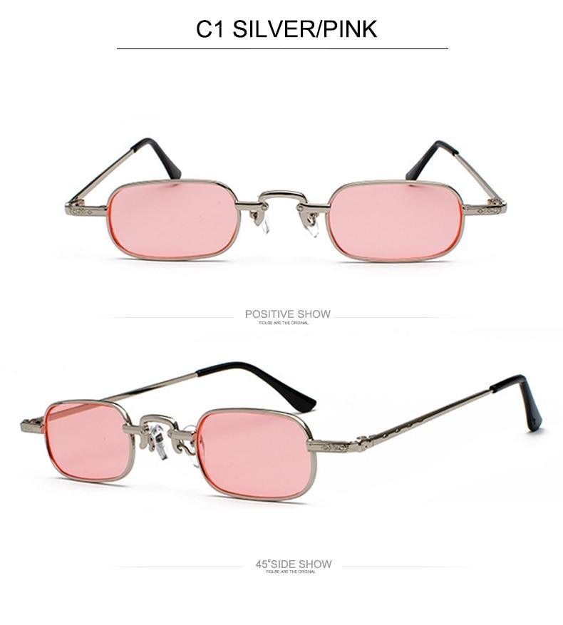 Unisex Minimalist Rimless Square Sunglasses for Streetwear