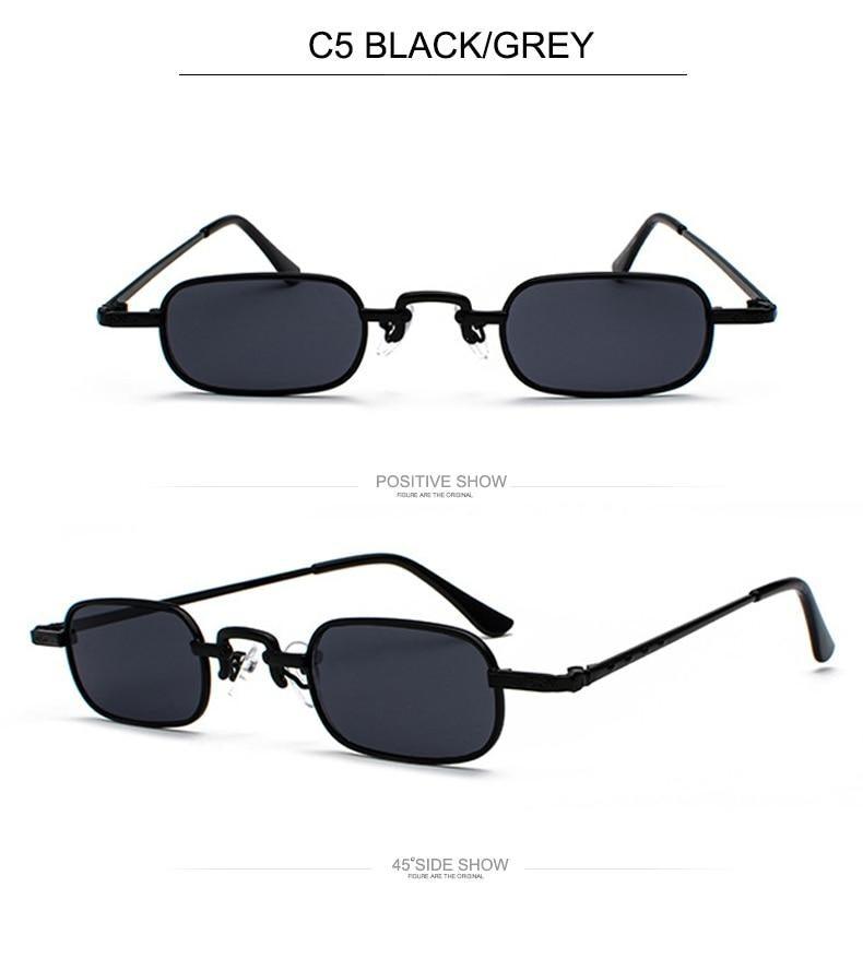 Unisex Minimalist Rimless Square Sunglasses for Streetwear