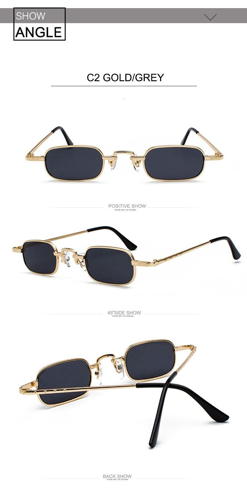Unisex Minimalist Rimless Square Sunglasses for Streetwear