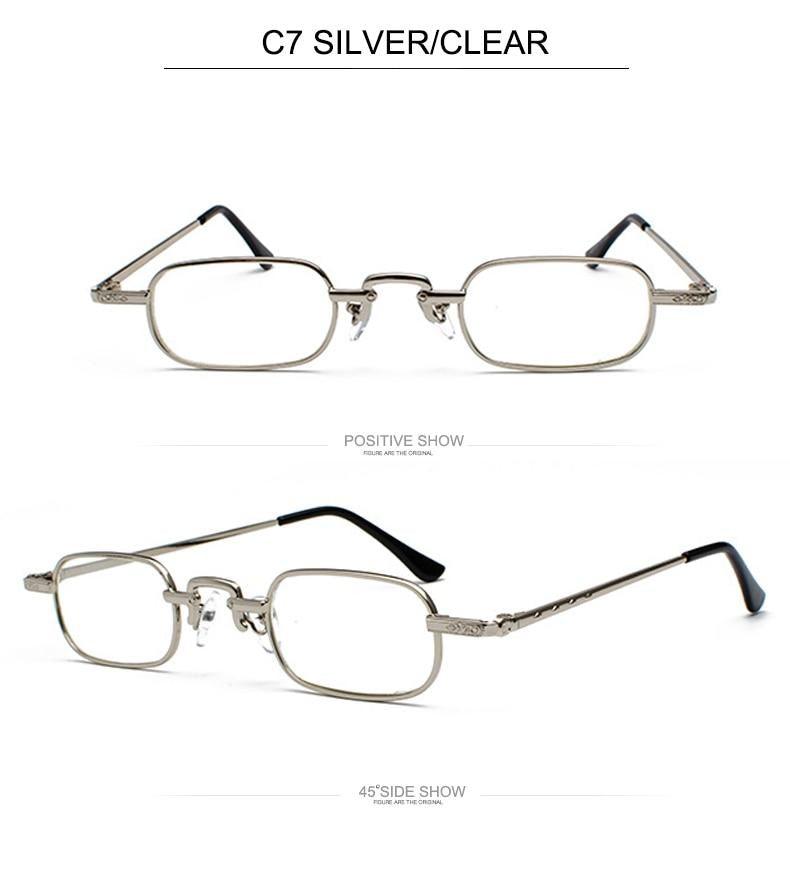 Unisex Minimalist Rimless Square Sunglasses for Streetwear