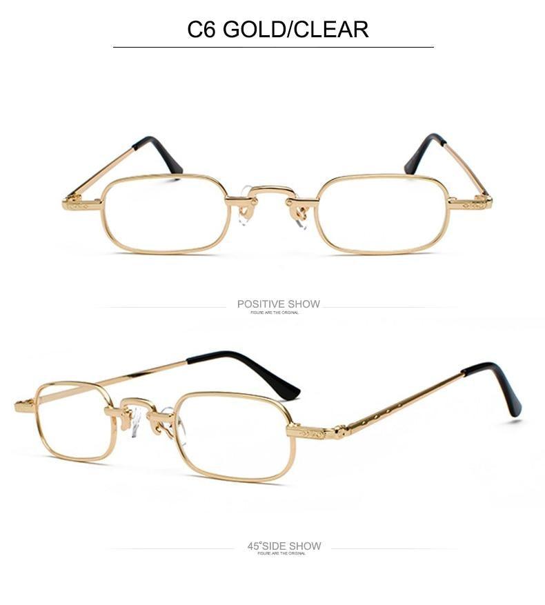 Unisex Minimalist Rimless Square Sunglasses for Streetwear