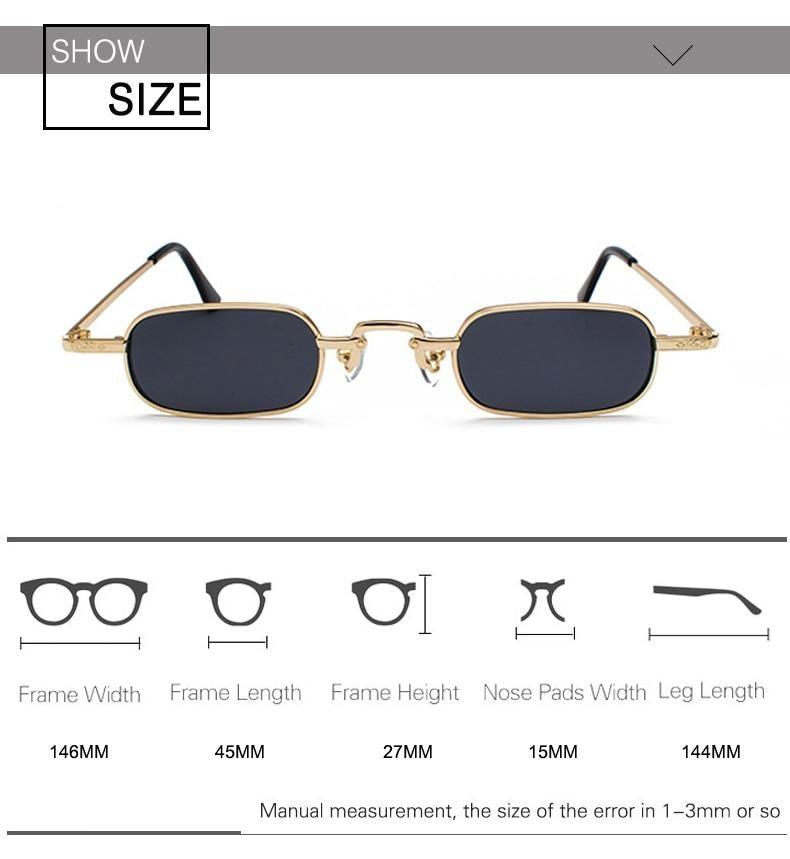 Unisex Minimalist Rimless Square Sunglasses for Streetwear