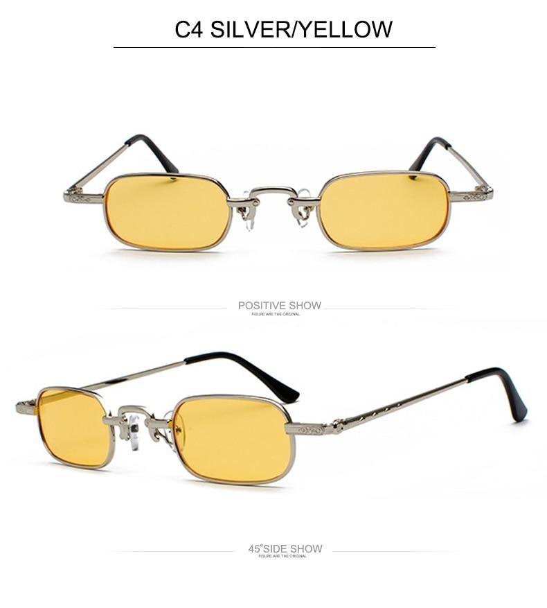 Unisex Minimalist Rimless Square Sunglasses for Streetwear