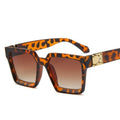 Oversized Square Sunglasses Retro Punk Hip Hop Metal Frame Shades