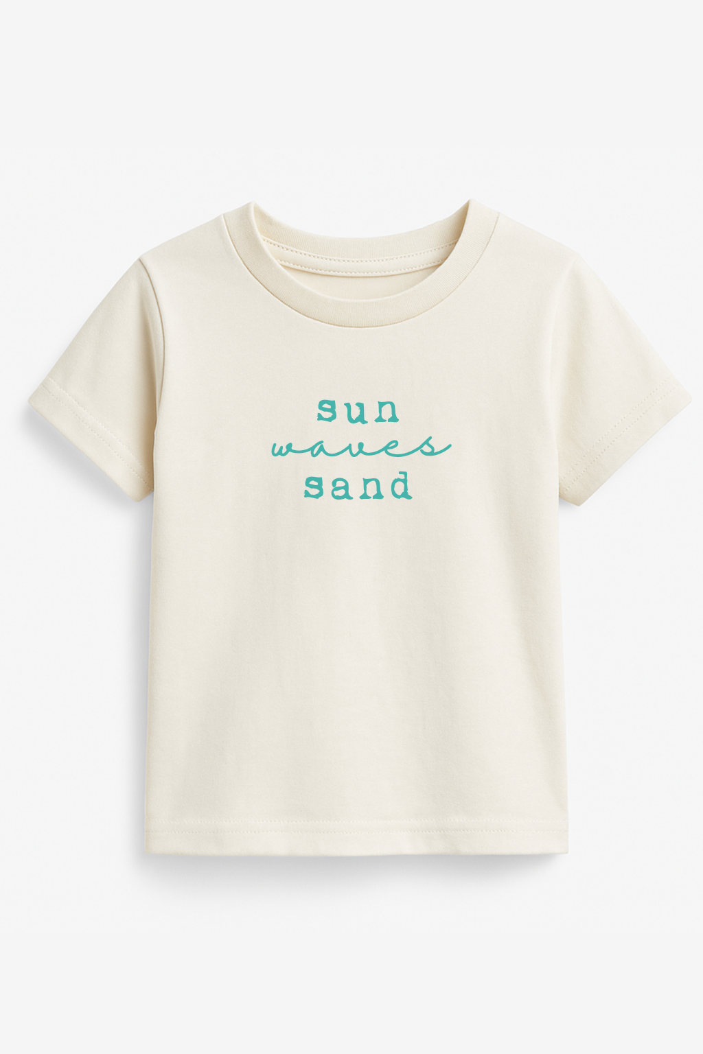 Sun Waves Sand Seafoam Organic Cotton Short Sleeve Toddler T-Shirt