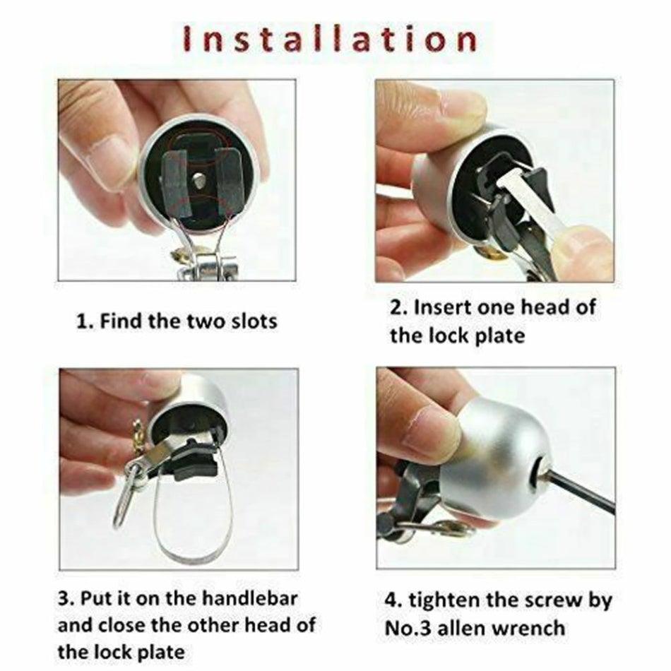 Classic Stainless Steel Bicycle Bell Set - Loud Crisp Sound Horn