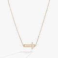 Alex And Ani Stand Up pendant necklace on a delicate gold chain.