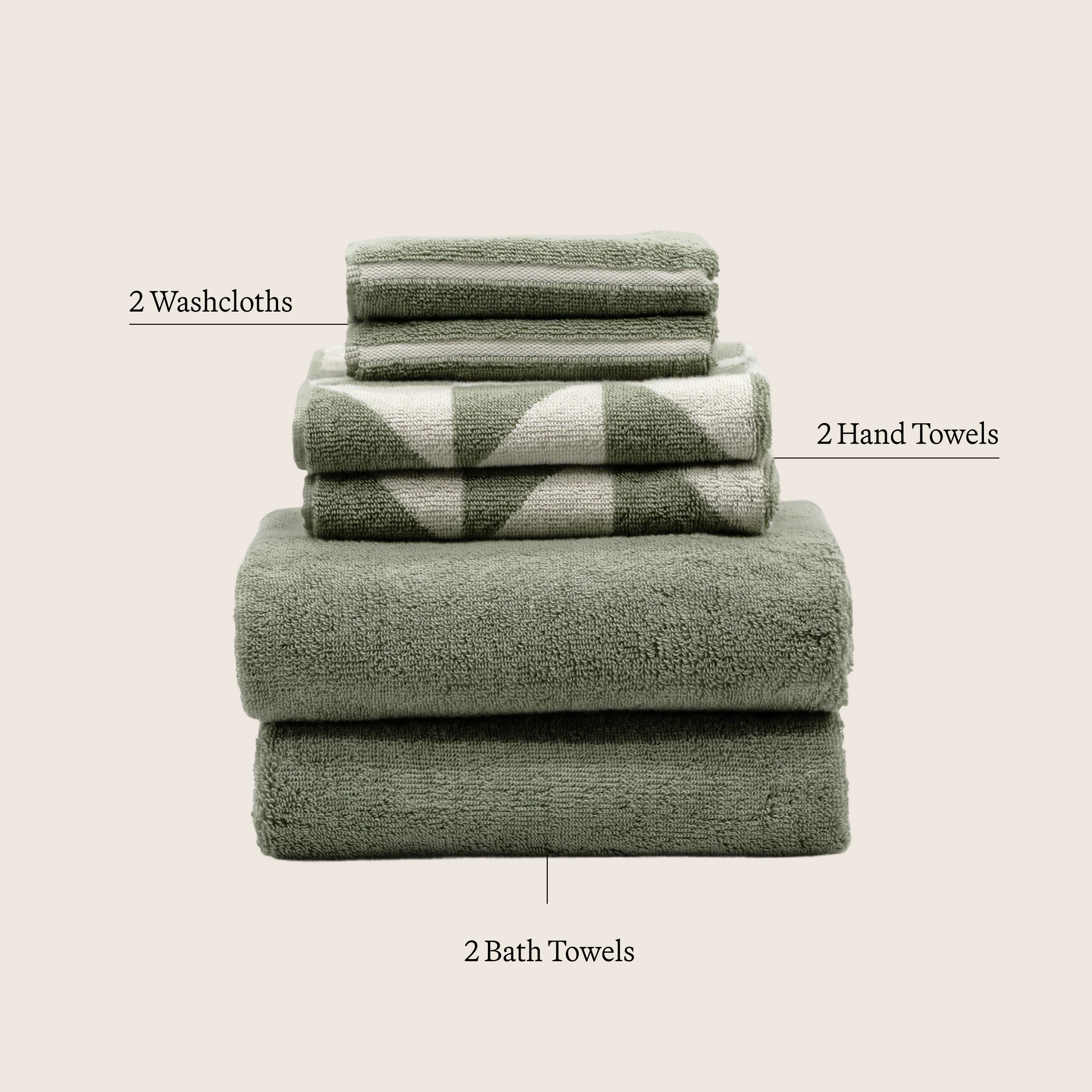 Deia 600 GSM Australian Cotton Bath Towel in Sage Green - Image 40
