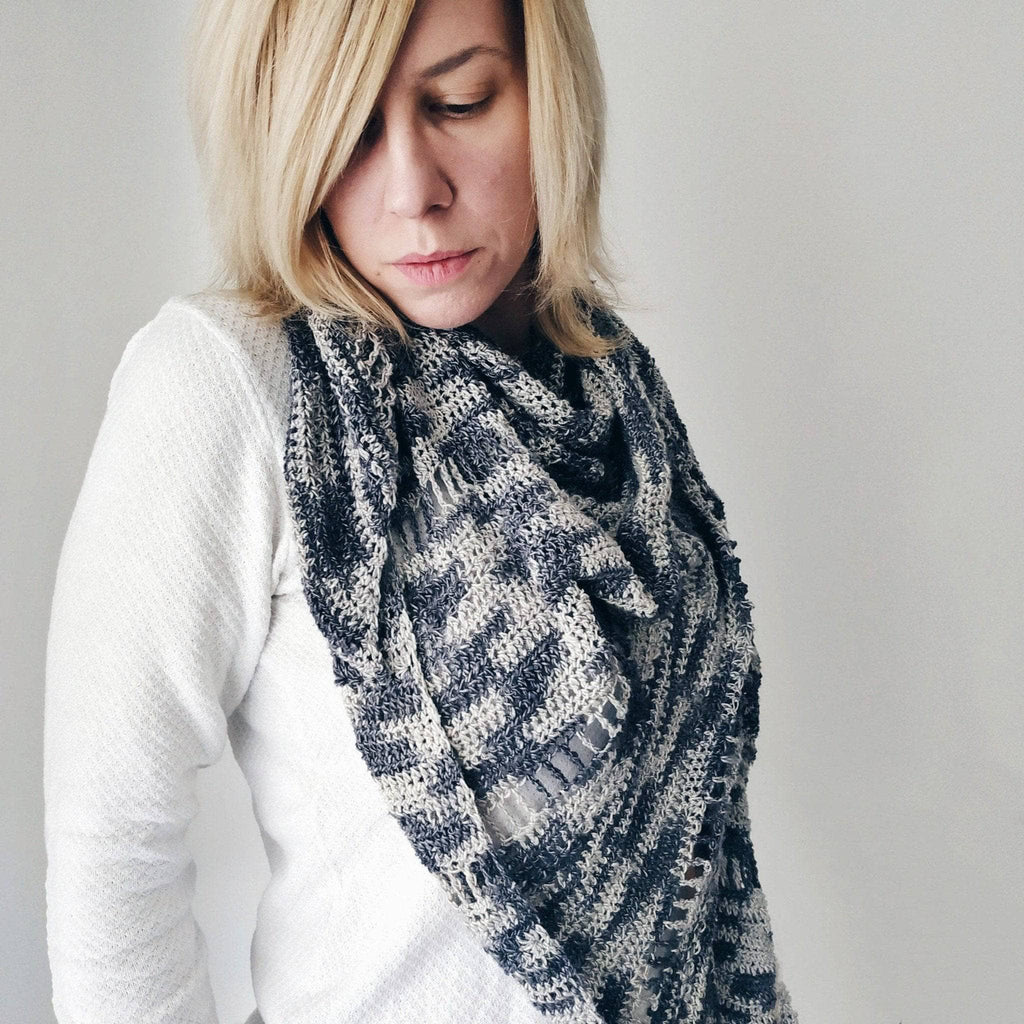 Star Stitch Lace Weight Crochet Shawl Pattern - Handmade Bohemian
