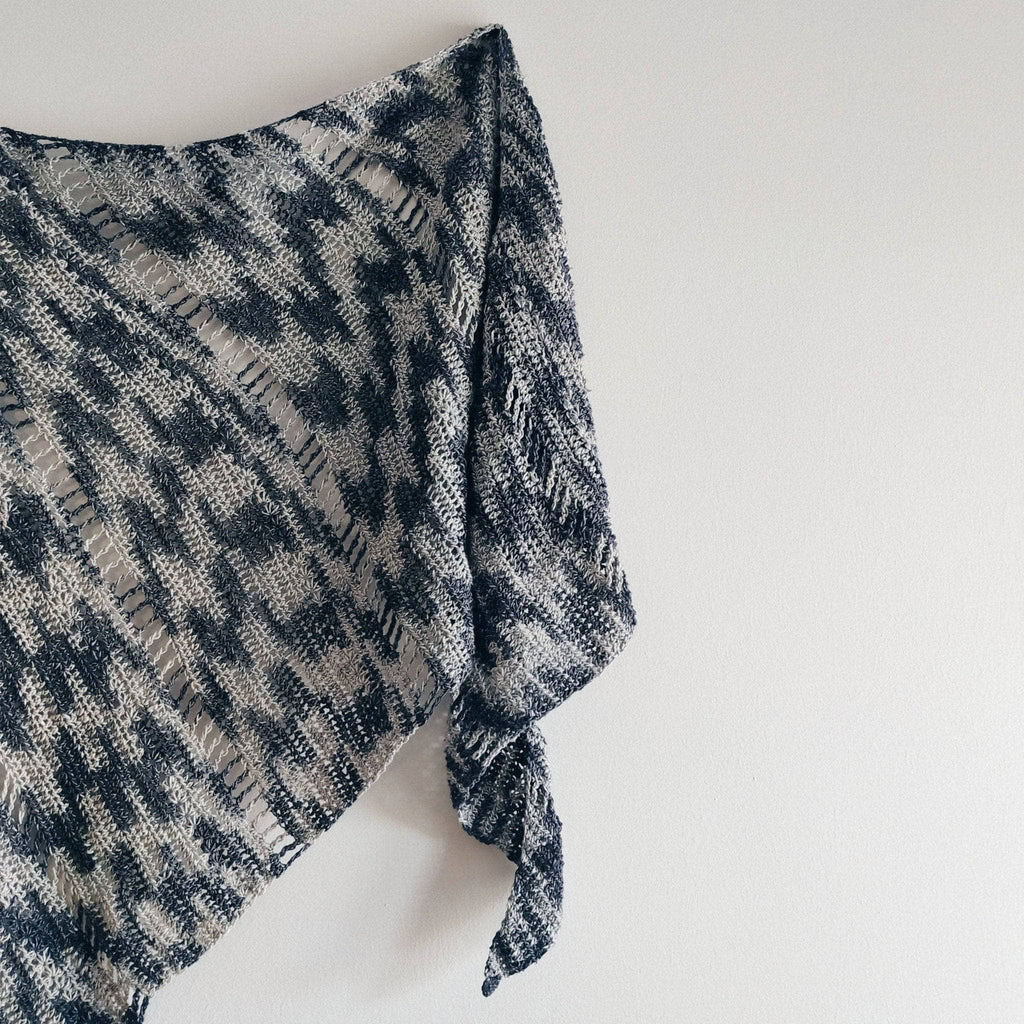 Star Stitch Lace Weight Crochet Shawl Pattern - Handmade Bohemian