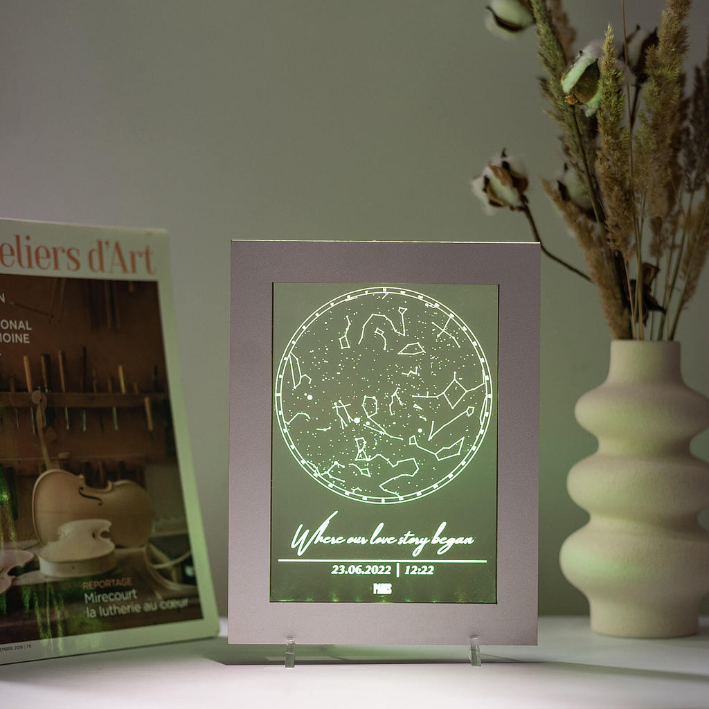 Star Light Frame - Personalized LED Celestial Map Decor 8x10