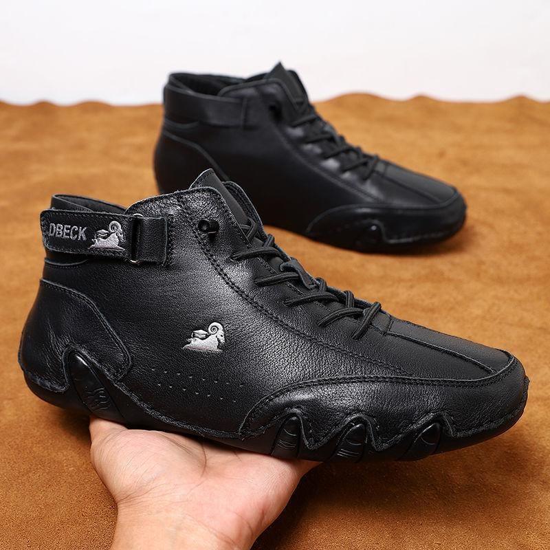 Handmade Italian High Boots in Genuine Cowhide and Pigskin Leather