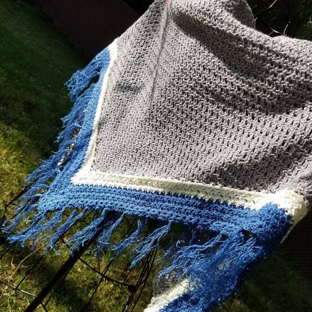 Stingray Shawl Crochet Kit - Bohemian Fringe Wrap DIY Project