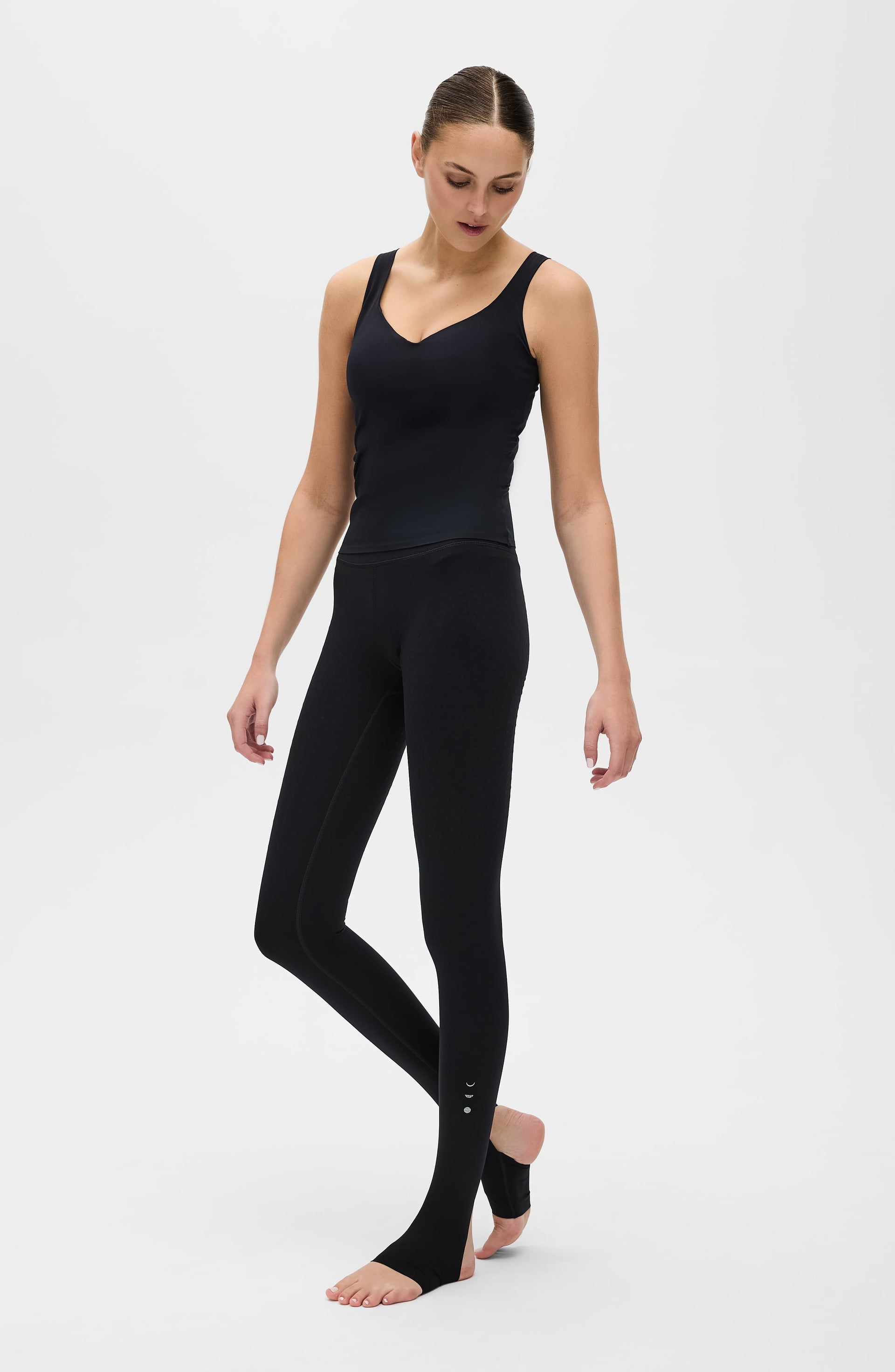 Lymphatic Stirrup Compression Leggings High Waisted Black