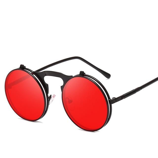 Steampunk Flip-Up Sunglasses with Alloy Frame for Unisex
