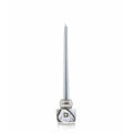 Set of two modern Baobab Collection Stones Marble Twins candle holders in glass and metal.