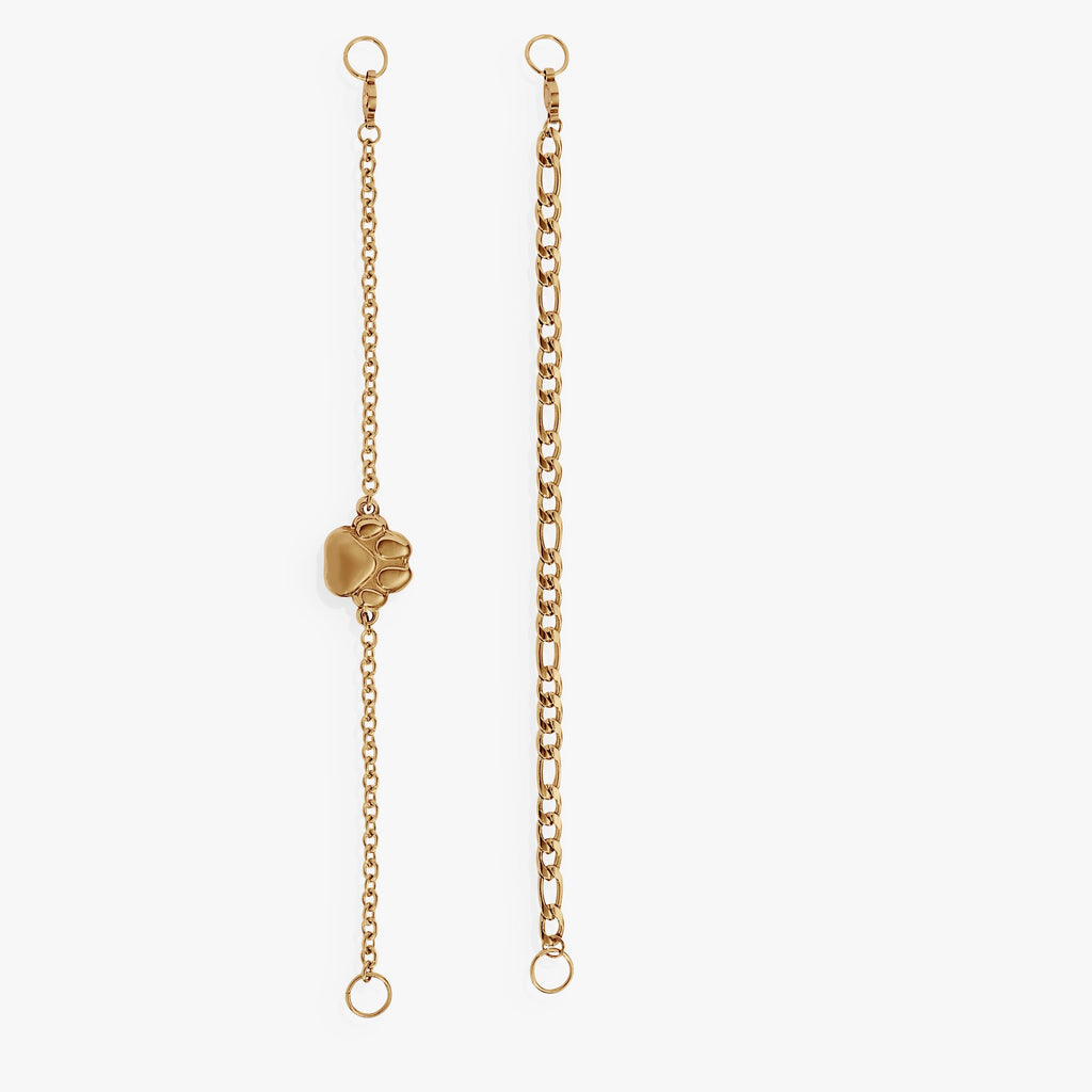 Paw Print Stranded Chain Bracelet Set for Pet Lovers