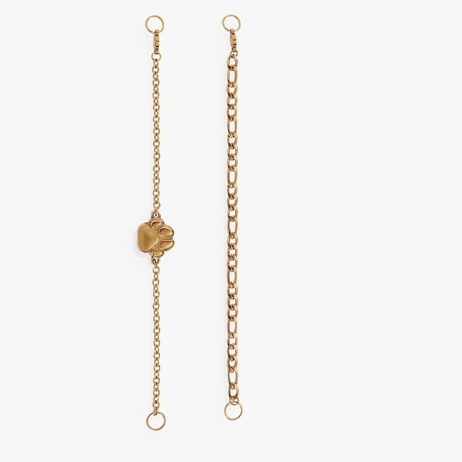 Paw Print Stranded Chain Bracelet Set for Pet Lovers