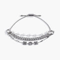 Mom Pearl Stranded Bracelet Set in Gold and White