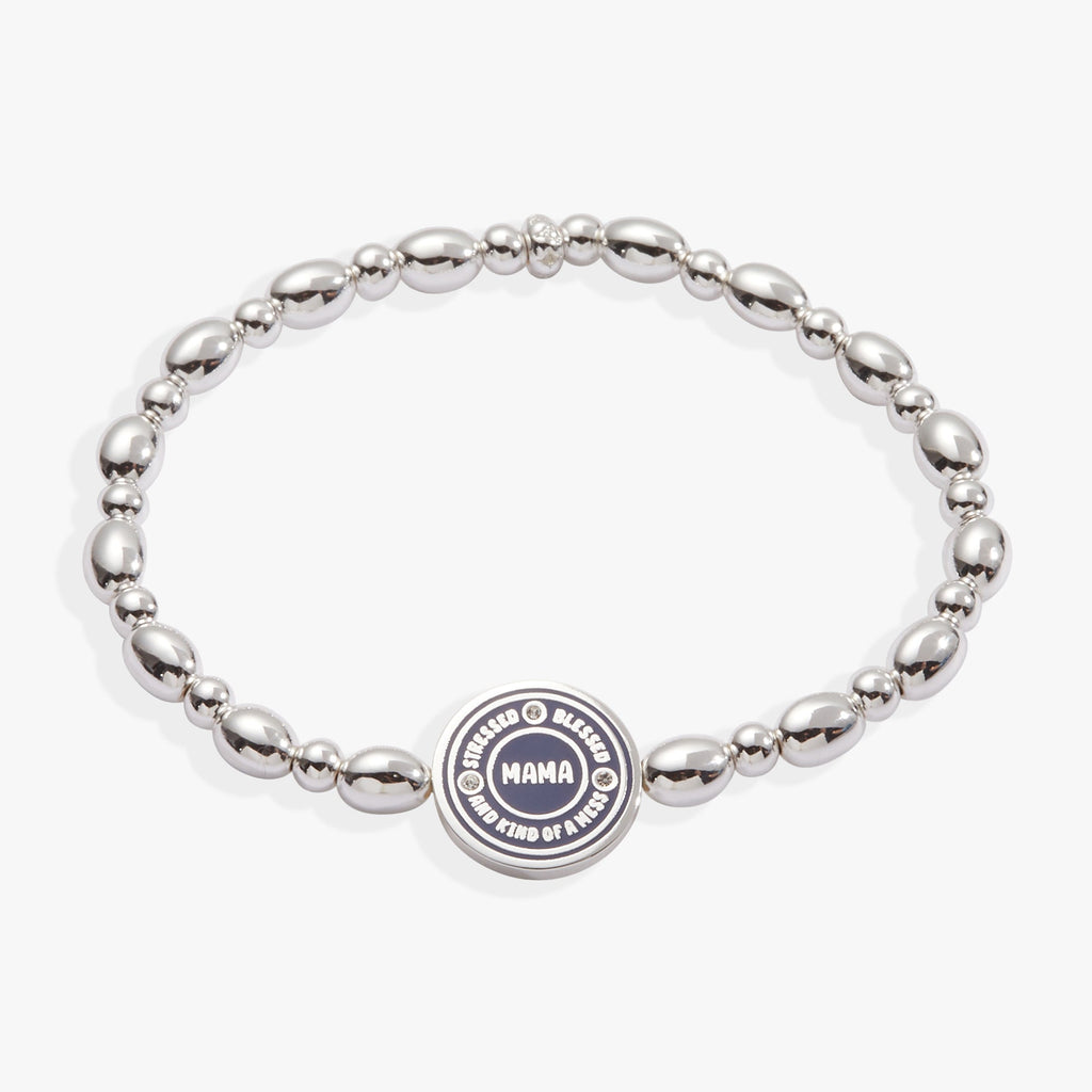 Mama Stressed Blessed and Kind of a Mess Stretch Bracelet