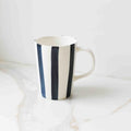 Hand-Painted Striped Ceramic Cup