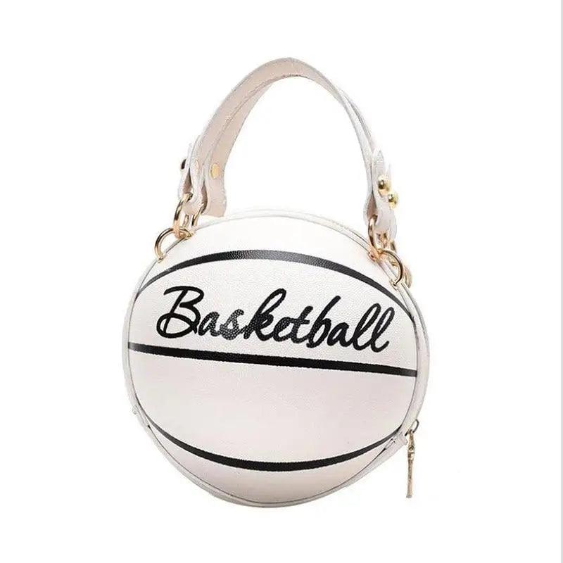 Pink Basketball Shape Crossbody Bag with Detachable Chain Strap