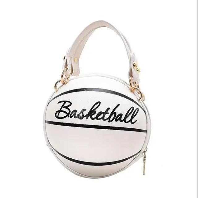 Pink Basketball Shape Crossbody Bag with Detachable Chain Strap