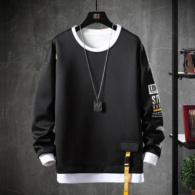 Men's Hip Hop Streetwear Cloak Hoodie with Irregular Hem