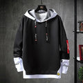 Men's Hip Hop Streetwear Cloak Hoodie with Irregular Hem